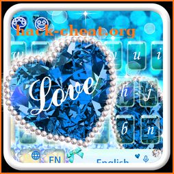 Blue Diamond Love Keyboard Theme icon