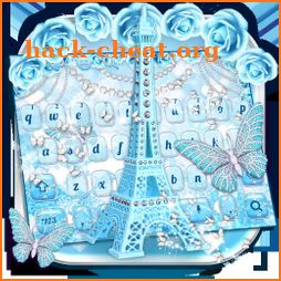 Blue Eiffel Tower Keyboard Theme icon