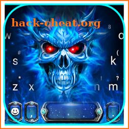 Blue Evil Skull Warrior Keyboard Theme icon
