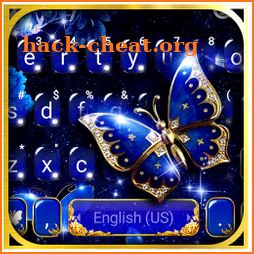 Blue Fancy Butterfly Keyboard Theme icon