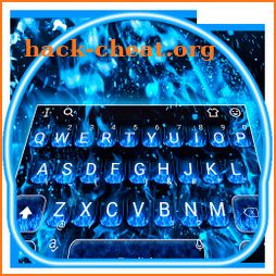 Blue Fire Flaming Keyboard Theme icon