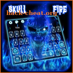 Blue Fire Skull Keyboard Theme icon