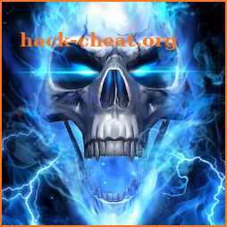 Blue Fire Skull Live Wallpaper icon