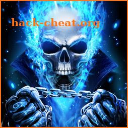 Blue Fire Skull Live Wallpapers Themes icon