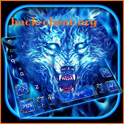 Blue Fire Wolf Keyboard Theme icon