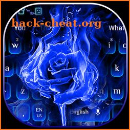 Blue Flame Rose Keyboard icon