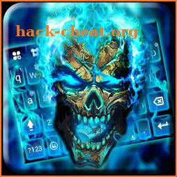 Blue Flame Skull Keyboard Theme icon