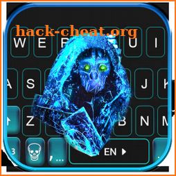 Blue Ghost Mask Keyboard Theme icon