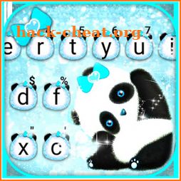 Blue Glitter Baby Panda Keyboard Theme icon