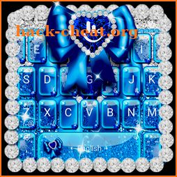 Blue Glitter Bow Keyboard Theme icon
