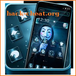 Blue Glitter Mask Anonymous Theme icon