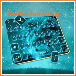 Blue Glow Lion Keyboard Theme icon