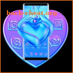 Blue Heart Crystal Theme icon