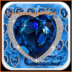 Blue Heart Diamond Keyboard icon