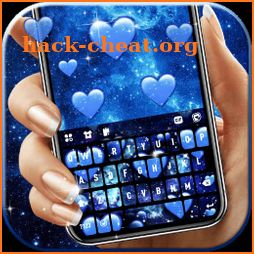 Blue Hearts Live Keyboard Background icon
