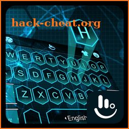 Blue Honeycomb 3D Keyboard Theme icon