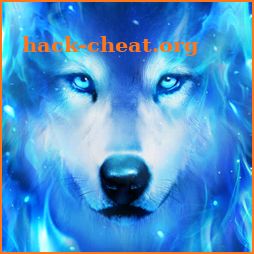 Blue Ice Wolf Theme icon