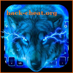 Blue Lightning Wolf Keyboard icon