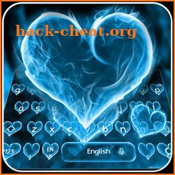 Blue Love Flame Keyboard Theme icon