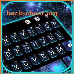 Blue Neon Galaxy Keyboard Theme icon