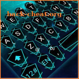 Blue Neon Light Keyboard Theme icon