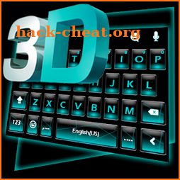 Blue Neon Tech Beam Keyboard Theme icon