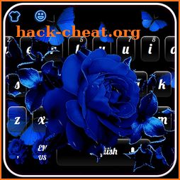 Blue Rose Butterfly Keyboard icon