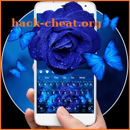 Blue Rose Butterfly Keyboard Theme icon