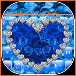 Blue Rose Diamond Keyboard icon
