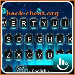 Blue Tech Fingerprint Style Keyboard Theme icon