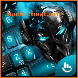 Blue Tech Musician Skull Keyboard Theme icon