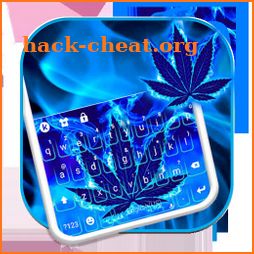 Blue Weed Glow Keyboard Theme icon