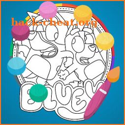 Bluey coloring book icon