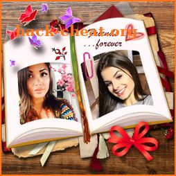 Book Dual Photo Frame 📖 Two Picture Collage icon