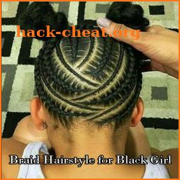 Braid hairstyle for black girl icon