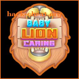 Brave lion little baby king caring icon