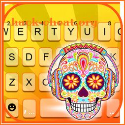 Brazil Music Skull Keyboard Background icon