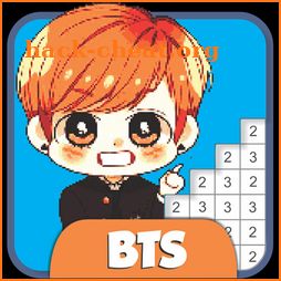BTS Pixel Art - Paint by Number Coloring Books icon