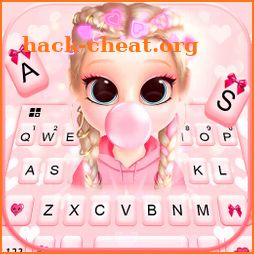Bubble Gum Doll Keyboard Background icon