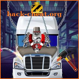 Build Trailer Truck in Factory: Mechanic Garage icon