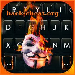Burning Anonymous Keyboard Background icon