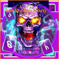 Burning Purple Skull Keyboard Theme icon