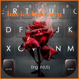 Burning Rose Keyboard Background icon
