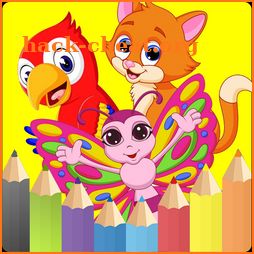 Butterflies Coloring Book Cat & Bird animal 4 Kids icon