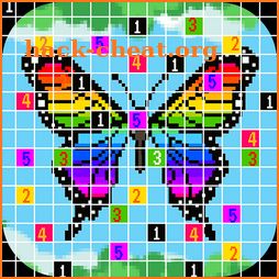 Butterfly Draw Pixel Art: Pixel Coloring by Number icon