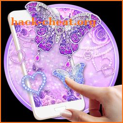 Butterfly Glitter Diamond 3D Lock Screen Wallpaper icon
