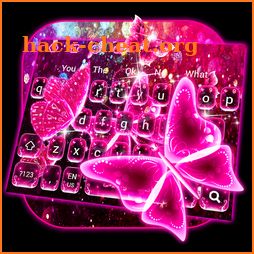 Butterfly Shiny Neon Keyboard icon