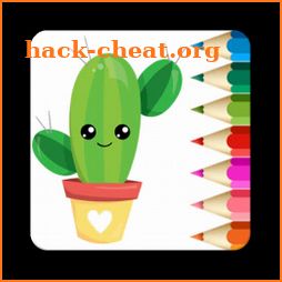 Cactus Coloring Pages For Kids - FREE icon