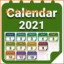 Calendar 2021 with Holidays icon
