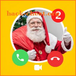 Call from Santa Claus + video call  Simulation icon